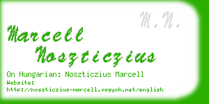 marcell noszticzius business card